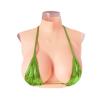 LXURY Crossdresser Breast Forms Silicone Breastplate High Collar B-G Cup Fake Boobs Enhancer Realistic Breasts for Cosplay,white,D CUP`Silicone Filled view 1