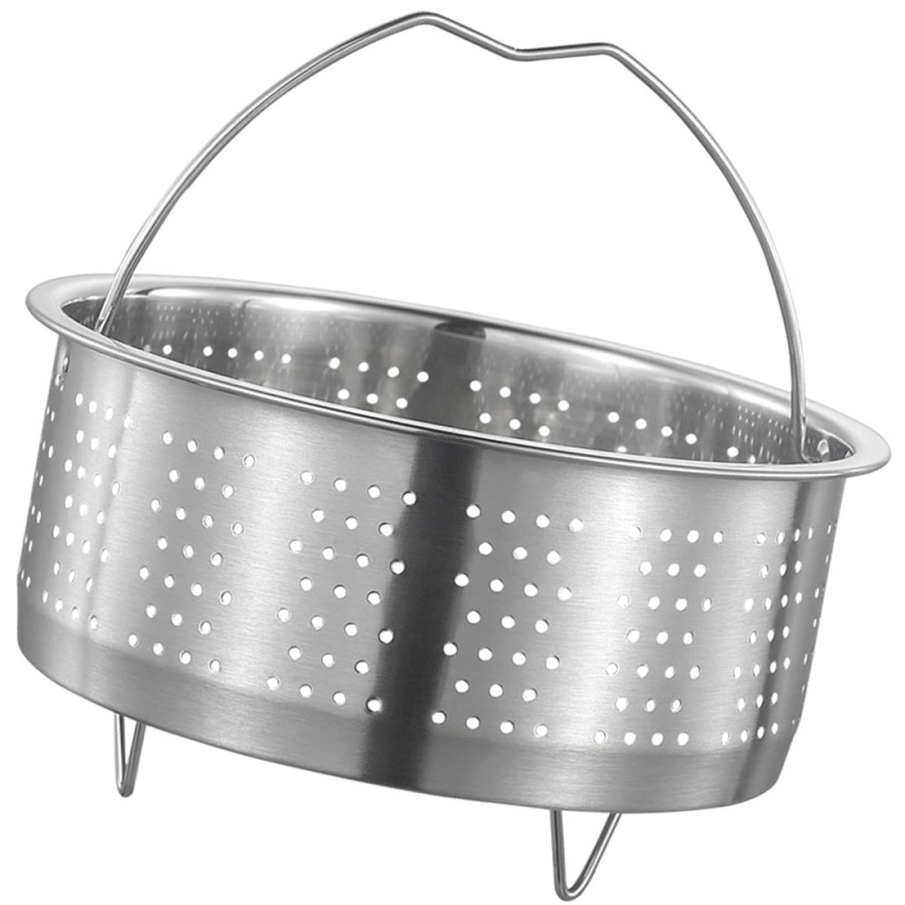 Cookware Thickened Rack Strainers Stand Vegetables Rice for Fish Stainless Cooking Steamer Chinese Steam Kitchen Multi-use * Pan Dim Steaming Stacked Food Dumpling Handle(21.5X21.5X9CM)