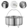 Cookware Thickened Rack Strainers Stand Vegetables Rice for Fish Stainless Cooking Steamer Chinese Steam Kitchen Multi-use * Pan Dim Steaming Stacked Food Dumpling Handle(21.5X21.5X9CM) view 2
