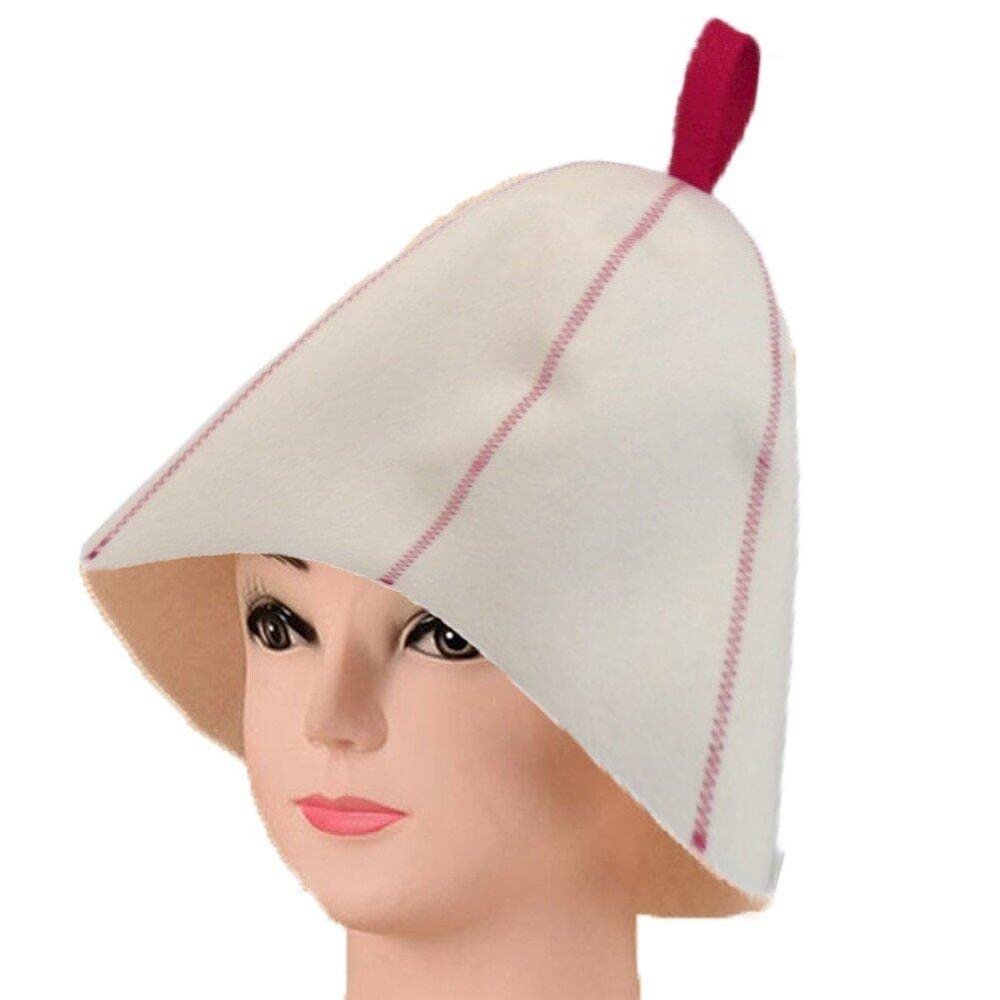 Wudaizhi Sauna Hat Sauna Felt Hat for Men and Women Ideal Sauna Accessory for Home Shower Cap Sauna Hat Sauna Cap