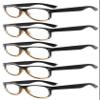 Eyekepper Classic 80's Reading Glasses-5 Pairs Black-tortoise Frame Glasses for Women Reading +3.50 view 1