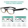 Eyekepper Classic 80's Reading Glasses-5 Pairs Black-tortoise Frame Glasses for Women Reading +3.50 view 4