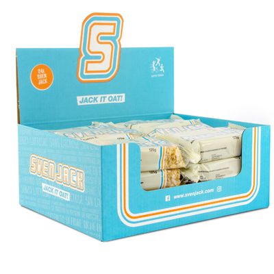 SvenJack Pineapple Coconut Oat Bars 24 x 125g Energy Cake Flapjack with Real Oats, Candied Pineapple & Coconut High-Carb Endurance Snack for Sport, Cycling, Hiking & Gym (3kg Bulk Pack)
