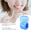 Dental denture box, 2 pieces braces box, denture box, denture box, denture box, black, denture box, travel, with air hole, for dentures, braces, mouth guard, light blue and black view 2