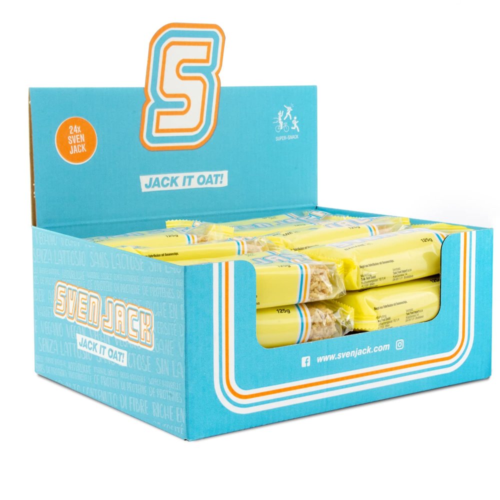 SvenJack Oat Bar Banana 24X125g