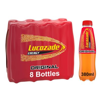 Lucozade Energy Original 8 x 380ml Multipack, 1 Count (Pack of 1)