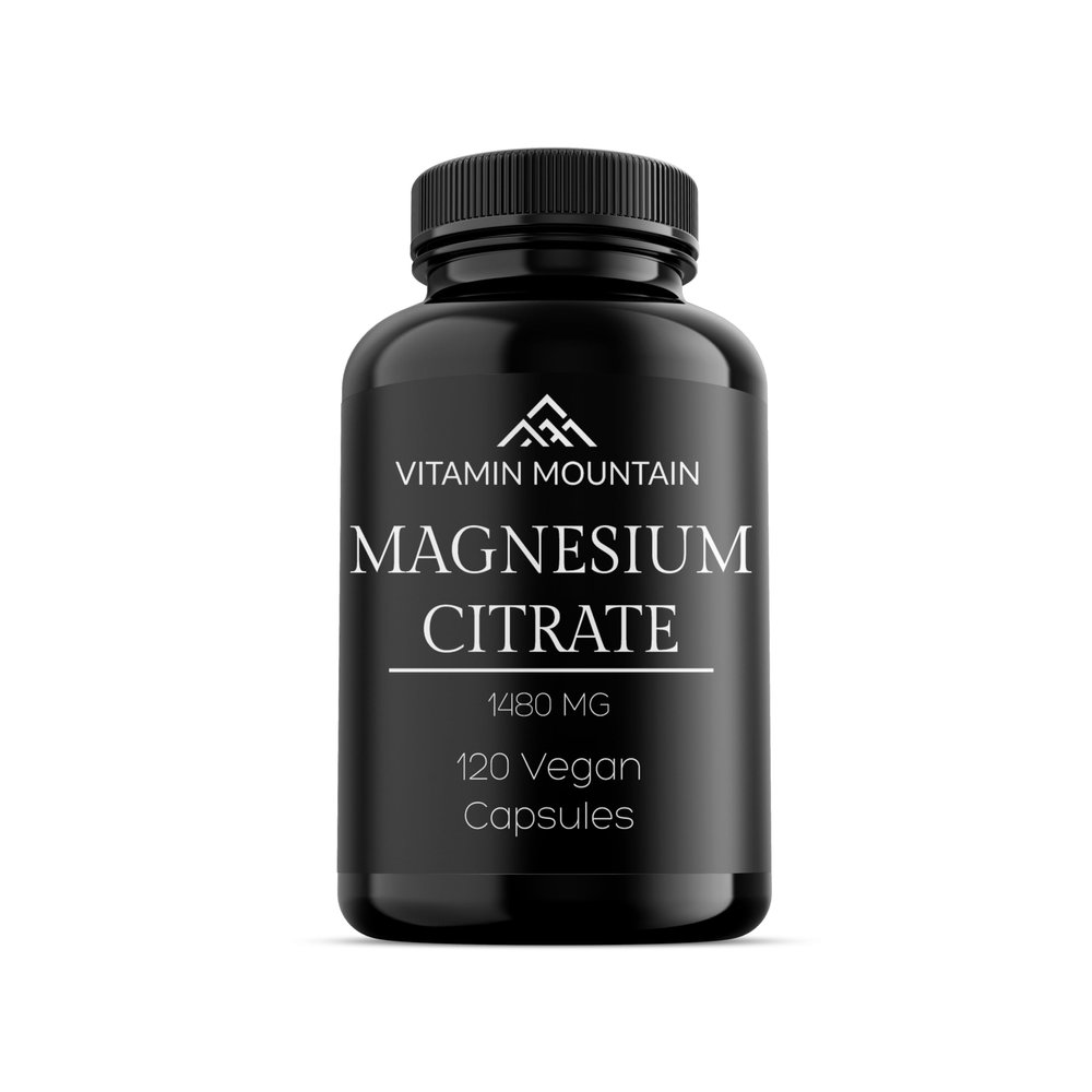 Magnesium Citrate - 1440mg per Serving - 444mg Elemental Magnesium | 120 Capsules | Essential Mineral for Overall Wellness | Great Formula for Improved Absorption - Vitamin Mountain