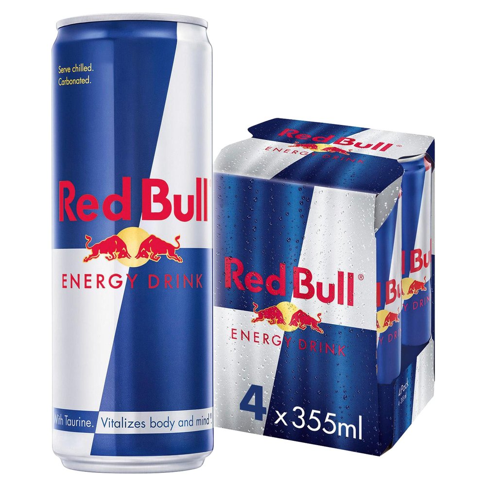 Red Bull Energy Drink, 355ml (4 Pack)