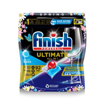 Finish Activelift Technology Targets stubborn 24H Dried-on Stains, without the need to pre-rinse