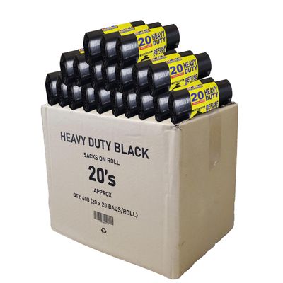 Aspect Black Bin Bags 400 Count for Household Garbage Capacity 75LStrong Black Refuse SacksBin Liners for Everyday use, Office, Kitchen, RestaurantRubbish Garbage Bags(72x85cm)
