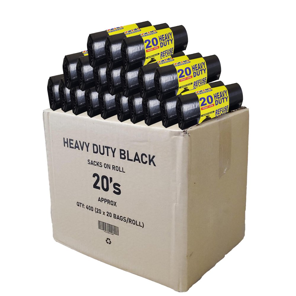 Aspect Black Bin Bags 400 Count for Household Garbage Capacity 75LStrong Black Refuse SacksBin Liners for Everyday use, Office, Kitchen, RestaurantRubbish Garbage Bags(72x85cm)