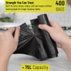 Aspect Black Bin Bags 400 Count for Household Garbage Capacity 75LStrong Black Refuse SacksBin Liners for Everyday use, Office, Kitchen, RestaurantRubbish Garbage Bags(72x85cm) view 3