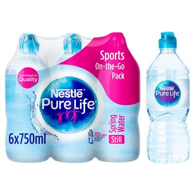 Nestle Pure Life Still Spring Water 6 x 750ml