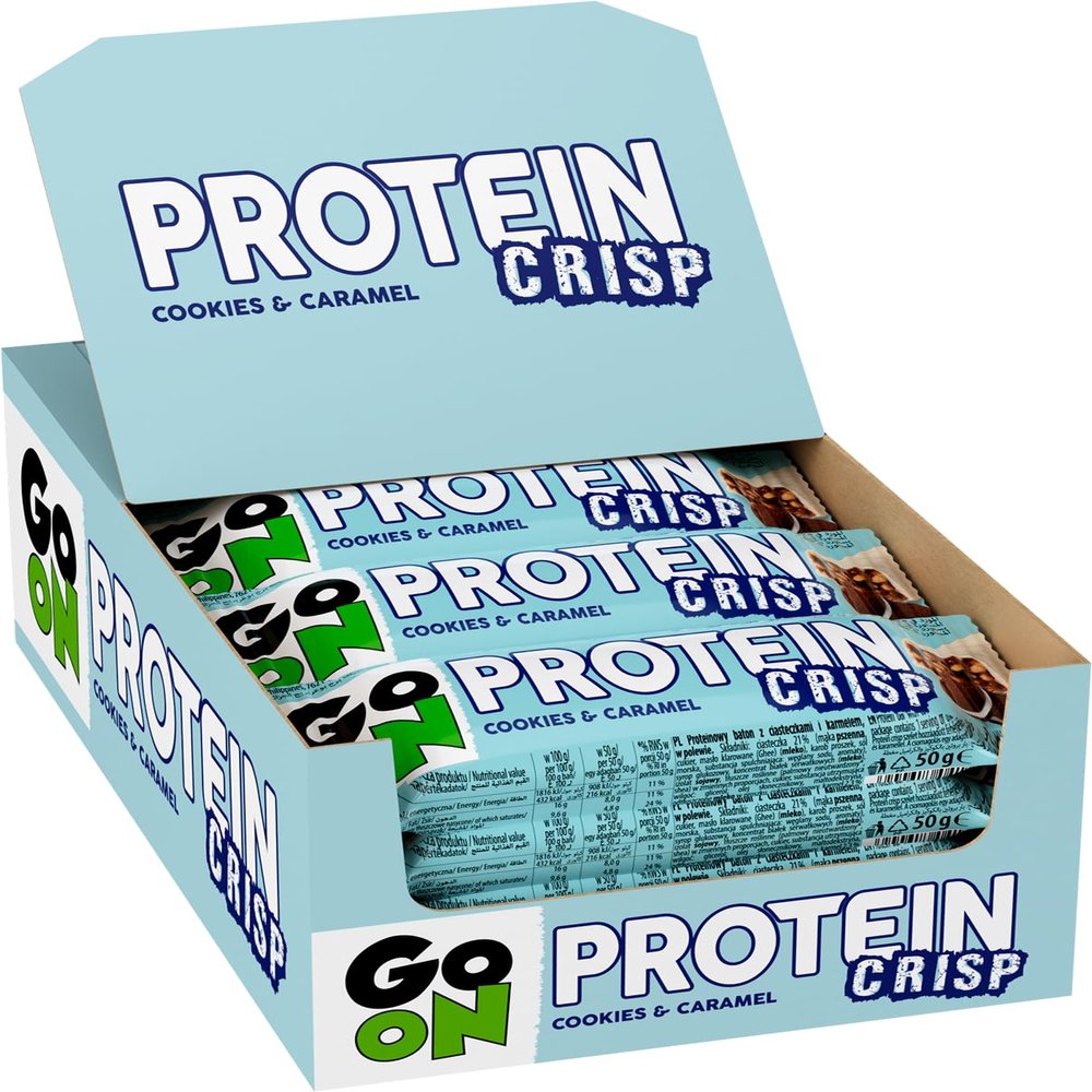 GO ON! Protein Crisp Bar (24x50g) Cookies & Caramel - Bars - Protein Bars