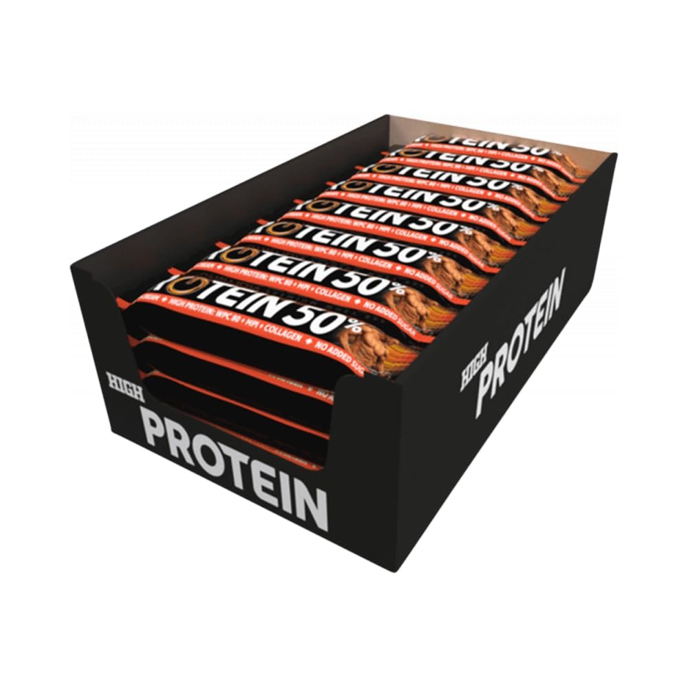 Go On Nutrition, High PROTEIN 50% (24 x 40g Bars) Premium Whey Protein Bars WPC Whey Proteins Concentrate & MPI Milk Protein Isolates & Collagen, No Added Sugar, Low Calorie, Pack 24, Cookies & Cream