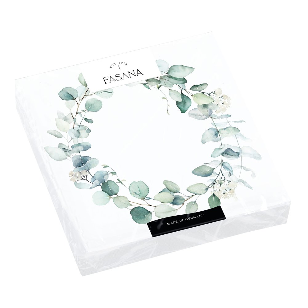 20 Napkins Wreath Full Eucalyptus | Table Decoration | Decoupage | Napkin Technology 33 x 33 cm