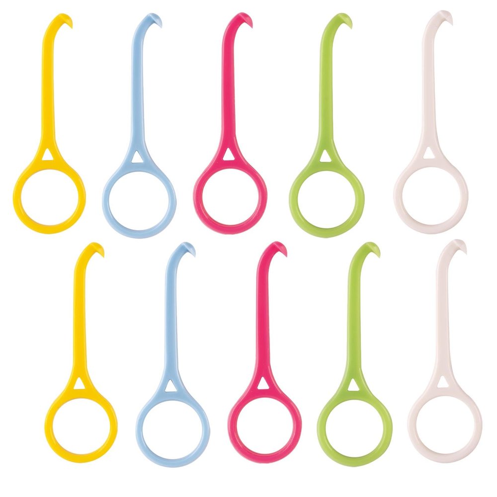 AWAVM 10PCS Dental Braces Removal Hook, Retainer Removal Tool, Invisible Braces Extractor, Braces Remover (Pink, Blue, Yellow, White, Green)