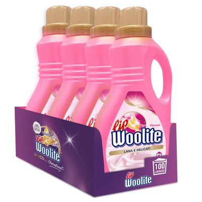 Woolite Wool and Delicati 25 Washes, 4 x 1500 ml Liquid Detergent Wool and Gentle with Keratin