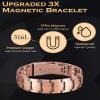 Jeracol 99.99% Soild Copper Bracelets for Men,3X Ultra Strength Magnets(3500 Gauss) Magnetic Bracelets,Magnetic Wristband for Anniversary,Adjustable Size&Jewelry Gift Box view 3