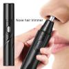 tinysiry Electric Nose Trimmer, Quick Shaving 360 Degree Rotation Handheld Nose and Ear Trimmer, Painless Nose Hair Clipper, Battery-Operated Nose Hair Cutter Black view 2