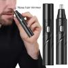 tinysiry Electric Nose Trimmer, Quick Shaving 360 Degree Rotation Handheld Nose and Ear Trimmer, Painless Nose Hair Clipper, Battery-Operated Nose Hair Cutter Black view 3