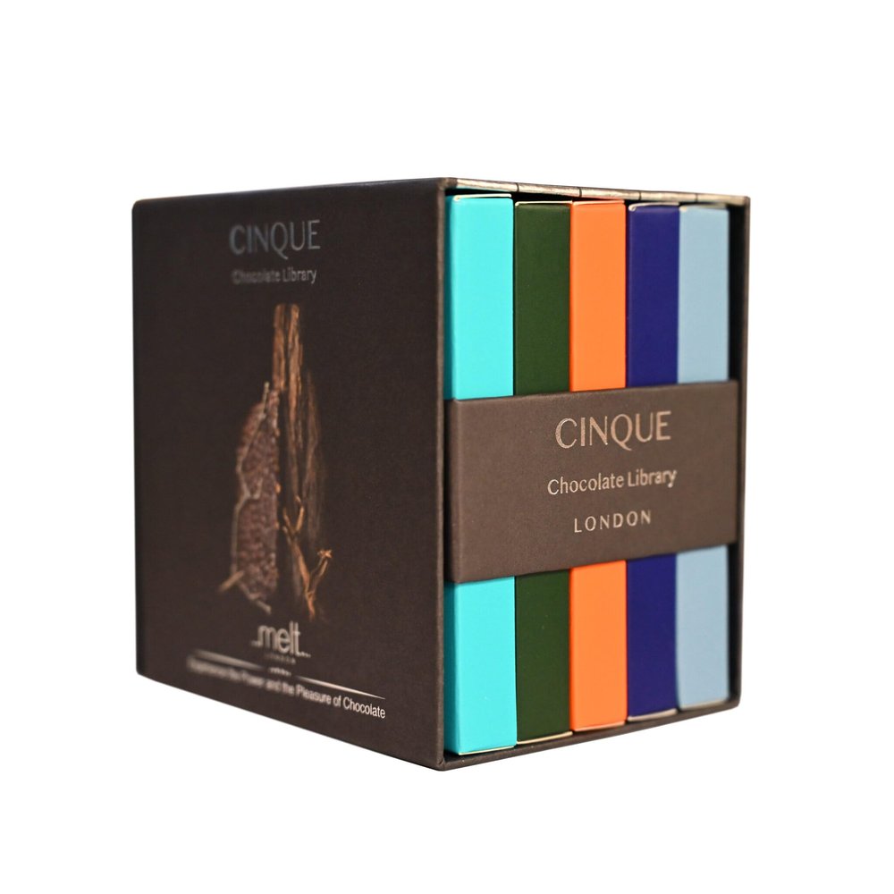 CINQUE: Dark Chocolate & Vegan Chocolate Library | Melt Chocolates | London Artisan Chocolatier