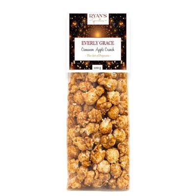 Everly Grace Popcorn Cinnamon Apple Crunch, 100 g Popcorn Bags with Apples, Cinnamon, and Spices from Our Manufactory in Augsburg, Germany