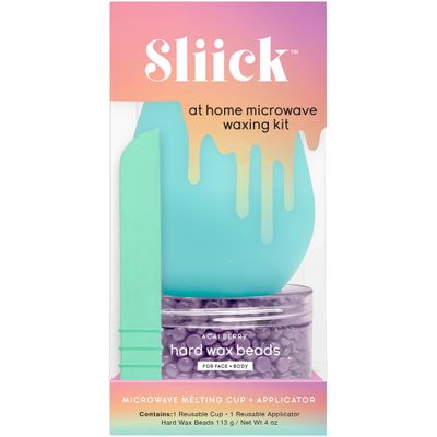 Sliick At Home Waxing Kit, Hair Removal and Waxing, Cup, Spatula & Hard Wax Beads, 113 g (Pack of 1)