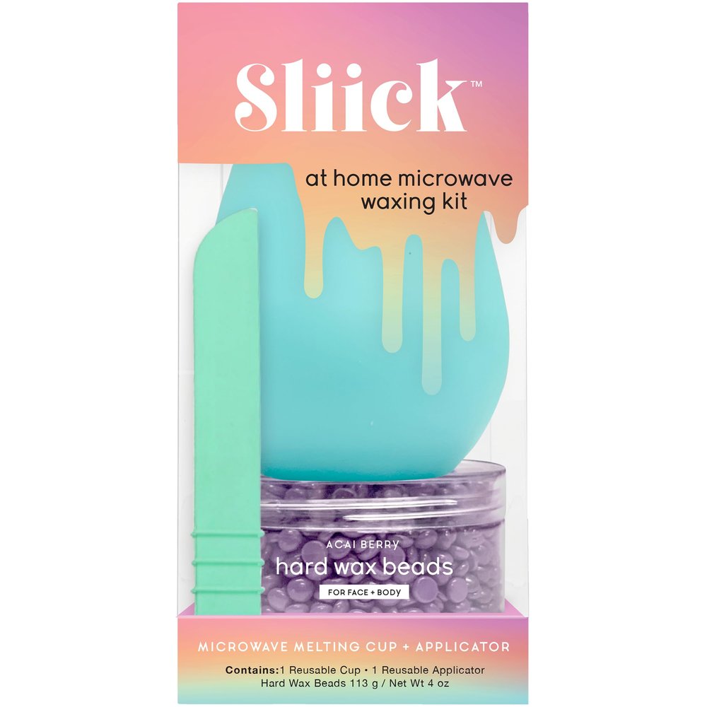 Sliick At Home Waxing Kit, Hair Removal and Waxing, Cup, Spatula & Hard Wax Beads, 113 g (Pack of 1)
