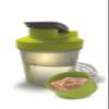 Set of Blue and Green - Nitro Plastic Protein Shaker Bottle On The Go with Rust-Free Steel Spring Ball Flip Cap BPA Free Detachable Storage Cup Spill Proof Gym Sports Supplements Measurable - 600 ml view 3
