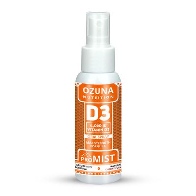 ProMIST Vitamin D3 Oral Spray  4,000 IU High Strength | 100g per Dose | Fast-Absorbing Formula for Bone, Teeth, and Immune Support | 90 Daily Doses | Cherry Flavour
