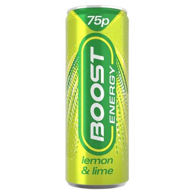 Boost Energy Drink Lemon & Lime Flavour, 250ml x 48 pack