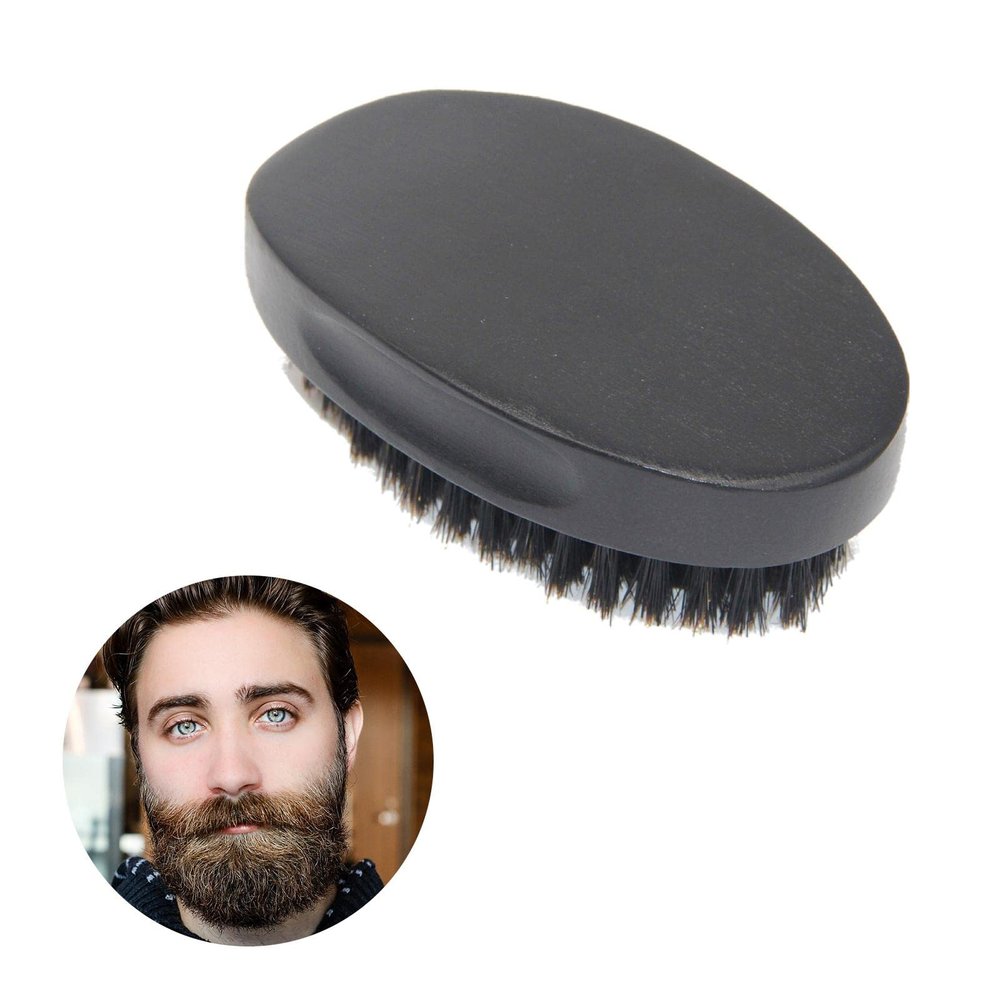 Boar Bristle Barber Natural For Men Beard Brush Elegant Home Salon Wooden Handle