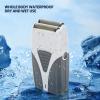 Electric Hair Trimmer, Floating Heads Hair Grooming Trimmer Black White Precise Cut for Travel Use view 3