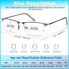 Xnourney 3 Pack Blue Light Blocking Reading Glasses for Men, Stylish Half Frame Metal Computer Readers, Lightweight Spring Hinge Eyeglasses Anti Eyestrain/Glare/UV (Mix Color, Black+Grey+Brown, 1.5) view 2