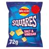 MASWalkers Squares Salt & Vinegar Snacks 72g-Food view 1