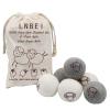 Wool Dryer Balls - 6 PCS Tumble Dryer Balls, Hypoallergenic, Reusable, Anti Static Tumble Dryer Balls, Natural Fabric Softener, Reduce Drying Time and Wrinkles, Wool Balls for Tumble Dryer view 1