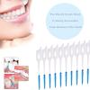 KIPTVO Interdental Brushes 200PCS Silicone Floss Sticks Blue Picks Interdental Brush Portable Oral Tooth Clean, for Oral Cleaning (Blue) view 4