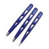 Beauty+ Precision Tweezers Set  Pack of 3 Tweezers with Handy Carry Pouch, Stainless Steel Tweezer Set with Light Weight Handle, Splinter Hair and Facial Hair Remover Set (D Blue Leaf) view 2