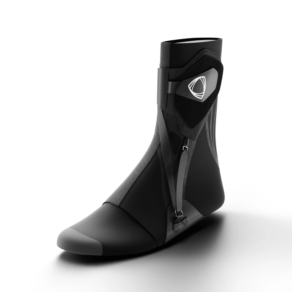 BETTERGUARDS 1.0 Ankle Brace | Adaptive Compression Support for Sprains, Injury Recovery & Sport | Tech-Enhanced Stabiliser for Running, Football, Rugby, Gym & More - Black (XXL, Left)