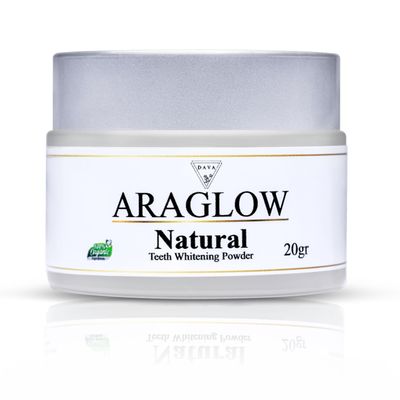 ARAGLOW Natural Teeth Whitening Powder | Stain Eraser | Natural Non-Abrasive and All-Natural Formula | Fluoride-Free | Smile Enhancement