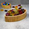 40YARDS American Football Bamboo Bowls (Pack of 2) for Nuts, Gummy Bears, Biscuits and Other Sweets & Snacks view 2