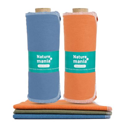 Value Pack of 48 Reusable Paper Towels - Paperless Paper Towels made with Super-Soft, Washable Paper Towel Set for Kitchen,