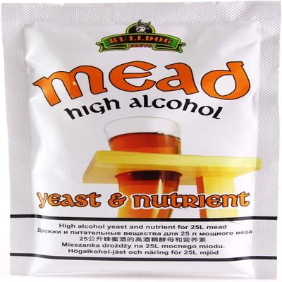 Bulldog Mead Yeast + Nutrient 28g/25L - Honey Wine Yeast | Wine Yeast | Active Yeast