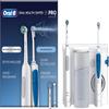 Oral-B Oral Health Centre Oral Irrigator with Oxyjet Technology for Teeth Cleaning, 2 Replacement Nozzles & PRO Series 1 Electric Toothbrush, 2 Replacement Brushes, 3 Modes for Dental Care, White view 1