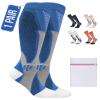 360 RELIEF 1 Pair Compression Socks for Women & Men - Graduated Support - Ideal for Running, Travel, Pregnancy, 15-20 mmHg, XXL, Blue view 1