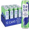 DASH Water Lime - 12 x Lime Flavoured Sparkling Spring Water - NO Sugar, NO Sweetener, NO Calories - Infused with Wonky Fruit (12 x 330ml cans) view 1