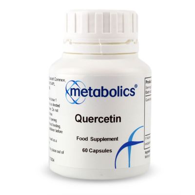 Metabolics Quercetin 250mg Capsules, Natural Flavonoid from Sophora Japonica  UK Made GMP Certified  Pure, Additive-Free Formula  Vegan  60 Capsules