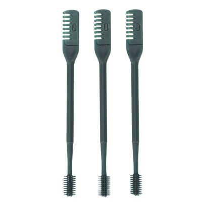 3pcs Manual Nose Hair Trimmer, Double Head Nostril Cleaning Tool Safety Protected Nose Hair Knife for Men Women Dark Green