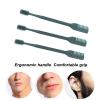 3pcs Manual Nose Hair Trimmer, Double Head Nostril Cleaning Tool Safety Protected Nose Hair Knife for Men Women Dark Green view 3